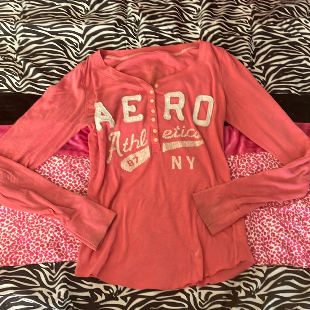 Aero pink THIN long sleeve large